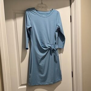Vineyard Vines Side Tie Dress - Striped Sankaty- Caicos/Periwinkle S - NWT